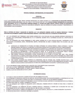 Convocatoria Para Nuevo Ingreso 2026
