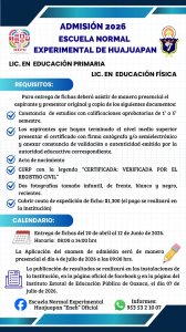 Entrega de fichas 2026 Escuela Normal Experimental de Huajuapan